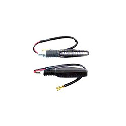 DIRECCIONAL NEGRO MATE 12V 12LED RUNNING AZUL