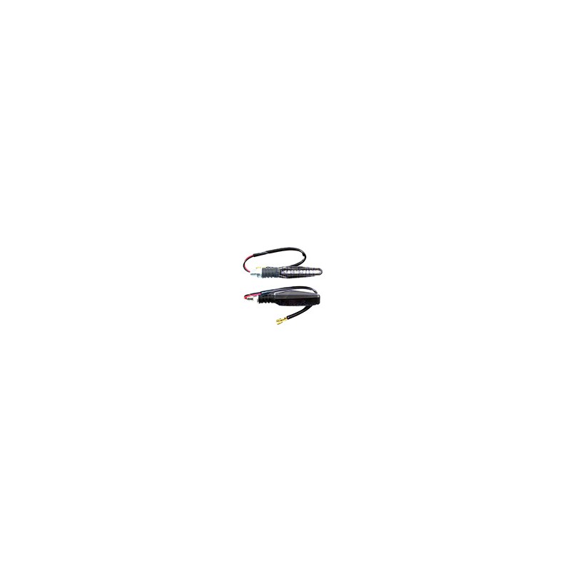 DIRECCIONAL NEGRO MATE 12V 12LED RUNNING AZUL