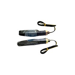 DIRECCIONAL NEGRO MATE 12V 9LED LUZ AMARILLA JGO