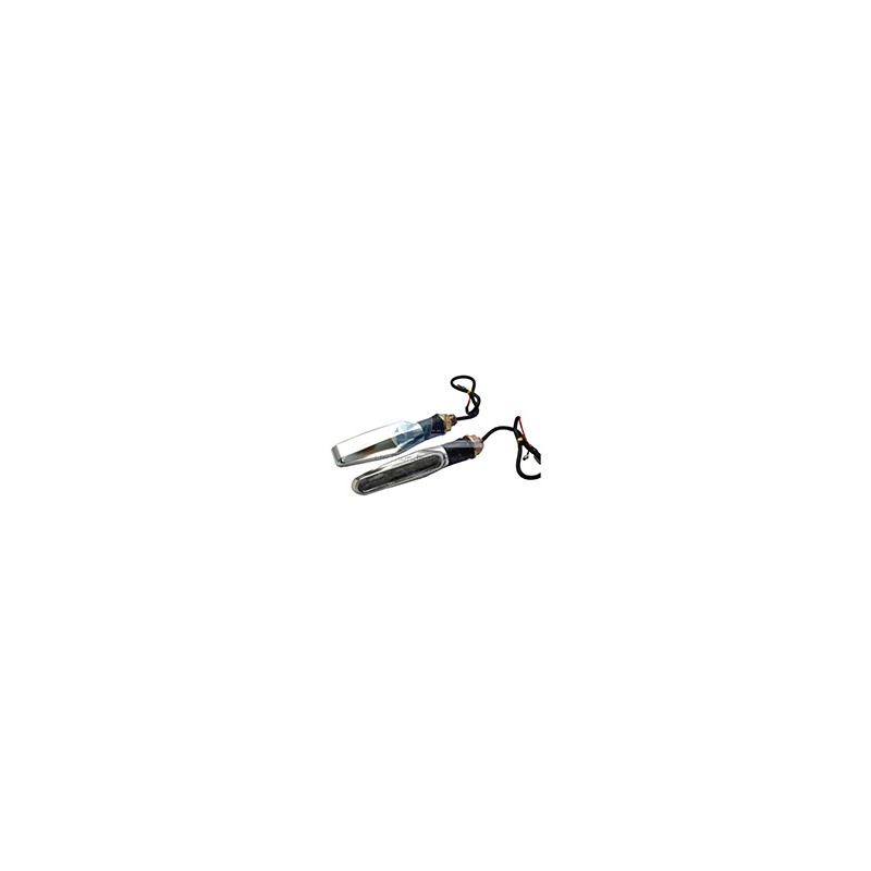DIRECCIONAL PLATEADO 12V 9LED AMARILLA JGO