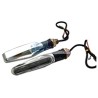 DIRECCIONAL PLATEADO 12V 9LED AMARILLA JGO