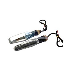 DIRECCIONAL PLATEADO 12V 9LED AMARILLA JGO