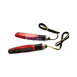 DIRECCIONAL ROJO 12V 9LED LUZ AMARILLA JGO