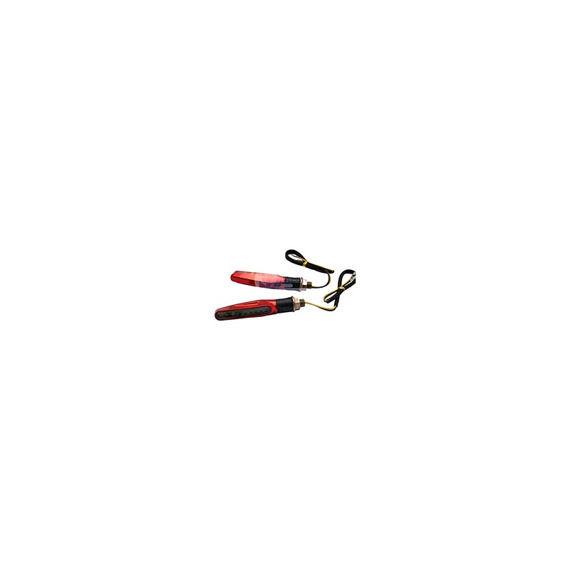 DIRECCIONAL ROJO 12V 9LED LUZ AMARILLA JGO