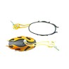 ESPEJO IRON RACING FUEGO FURIA NEGRO/DORADO