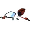 ESPEJO IRON RACING FUEGO FURIA NEGRO/NARANJA