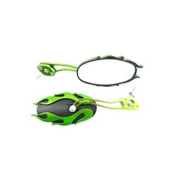 ESPEJO IRON RACING FUEGO FURIA NEGRO/VERDE
