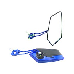 ESPEJO IRON RACING MODERNO NEGRO/AZUL