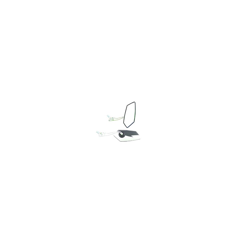 ESPEJO IRON RACING MODERNO NEGRO/BLANCO