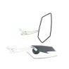 ESPEJO IRON RACING MODERNO NEGRO/BLANCO