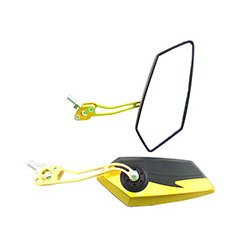 ESPEJO IRON RACING MODERNO NEGRO/DORADO