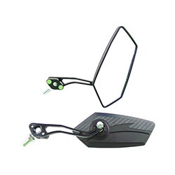 ESPEJO IRON RACING MODERNO NEGRO/FIBRA