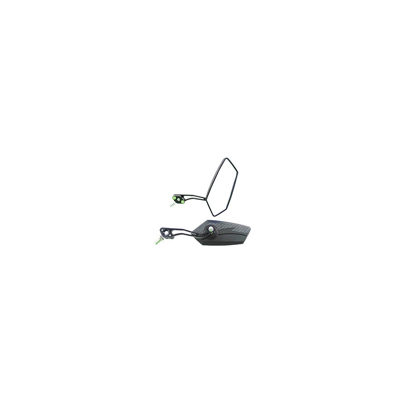 ESPEJO IRON RACING MODERNO NEGRO/FIBRA
