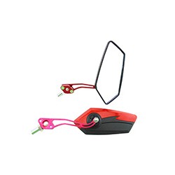 ESPEJO IRON RACING MODERNO NEGRO/ROJO