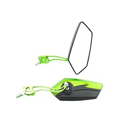 ESPEJO IRON RACING MODERNO NEGRO/VERDE