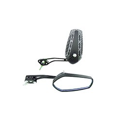 ESPEJO IRON RACING RIEL NEGRO/FIBRA