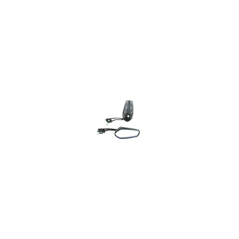 ESPEJO IRON RACING RIEL NEGRO/FIBRA