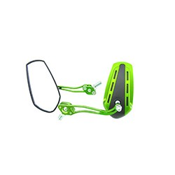 ESPEJO IRON RACING RIEL NEGRO/VERDE