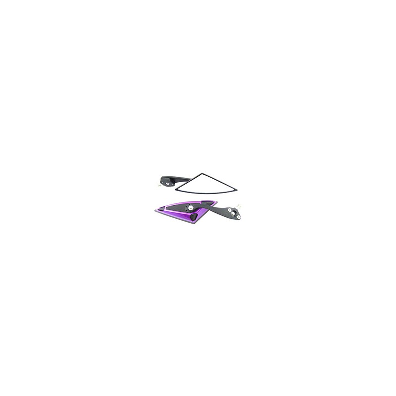 ESPEJO IRON RACING TRIANGULO NEGRO/MORADO