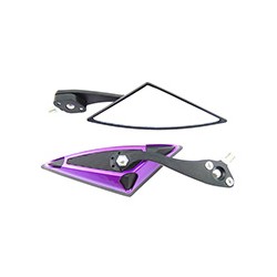 ESPEJO IRON RACING TRIANGULO NEGRO/MORADO