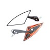 ESPEJO IRON RACING TRIANGULO NEGRO/NARANJA