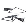 ESPEJO IRON RACING TRIANGULO NEGRO/PLATA