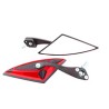 ESPEJO IRON RACING TRIANGULO NEGRO/ROJO