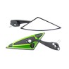 ESPEJO IRON RACING TRIANGULO NEGRO/VERDE