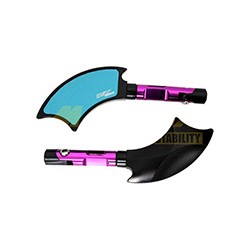 ESPEJO JGO MOTO IRON RACING HACHA MORADO