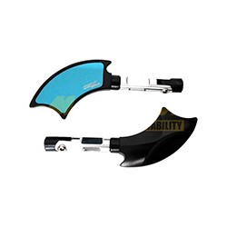 ESPEJO JGO MOTO IRON RACING HACHA PLATA