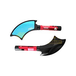 ESPEJO JGO MOTO IRON RACING HACHA ROJO