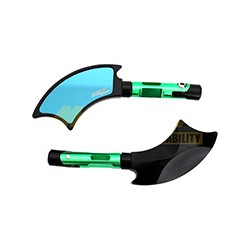 ESPEJO JGO MOTO IRON RACING HACHA VERDE