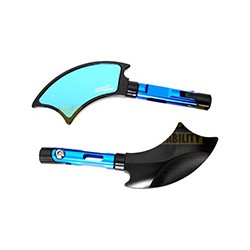 ESPEJO JGO P/MOTO IRON RACING HACHA AZUL