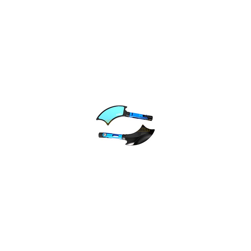 ESPEJO JGO P/MOTO IRON RACING HACHA AZUL