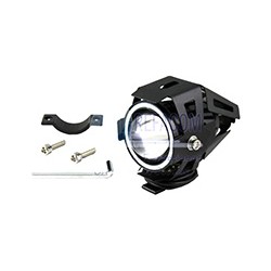 FARO AUX NEGRO HYPERLED LUPA ROJO/ANGEL 6000K