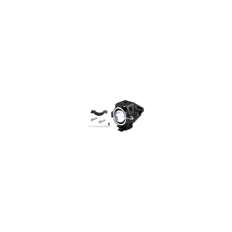 FARO AUX NEGRO HYPERLED LUPA ROJO/ANGEL 6000K